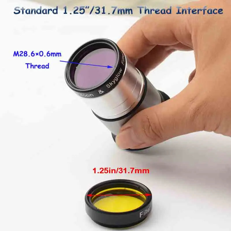 Premium 1.25" Six Color Filter Set for Astronomical Telescopes - Moon & Nebula Filters for Stunning Eyepiece Photography
