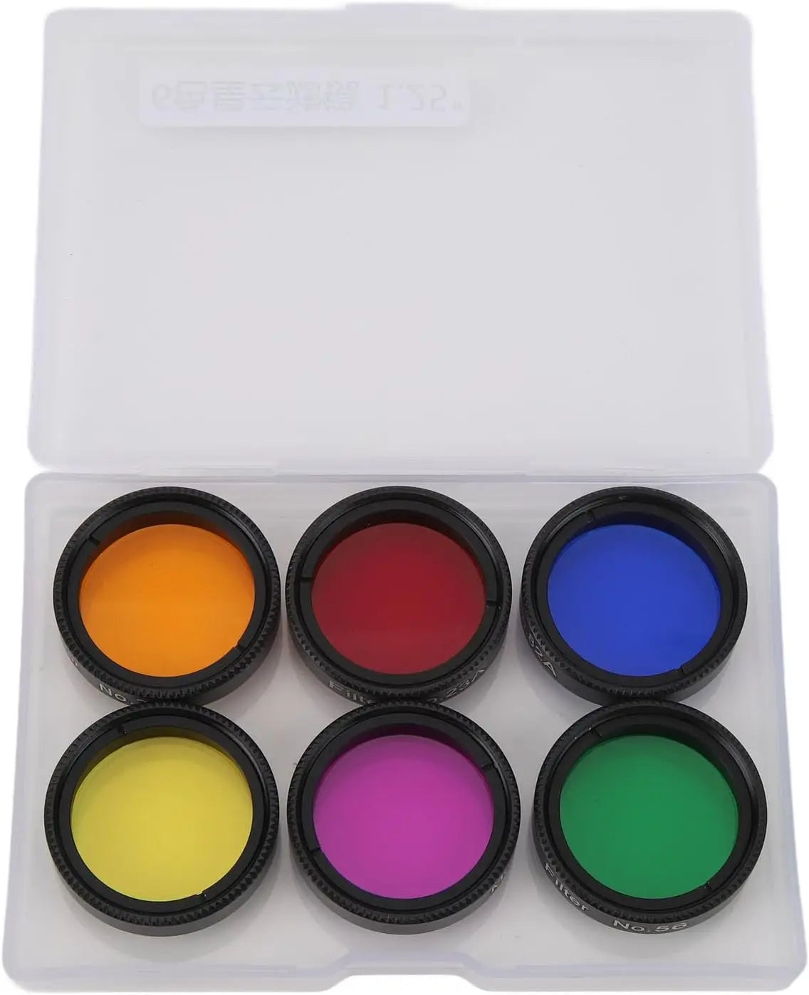 Premium 1.25" Six Color Filter Set for Astronomical Telescopes - Moon & Nebula Filters for Stunning Eyepiece Photography